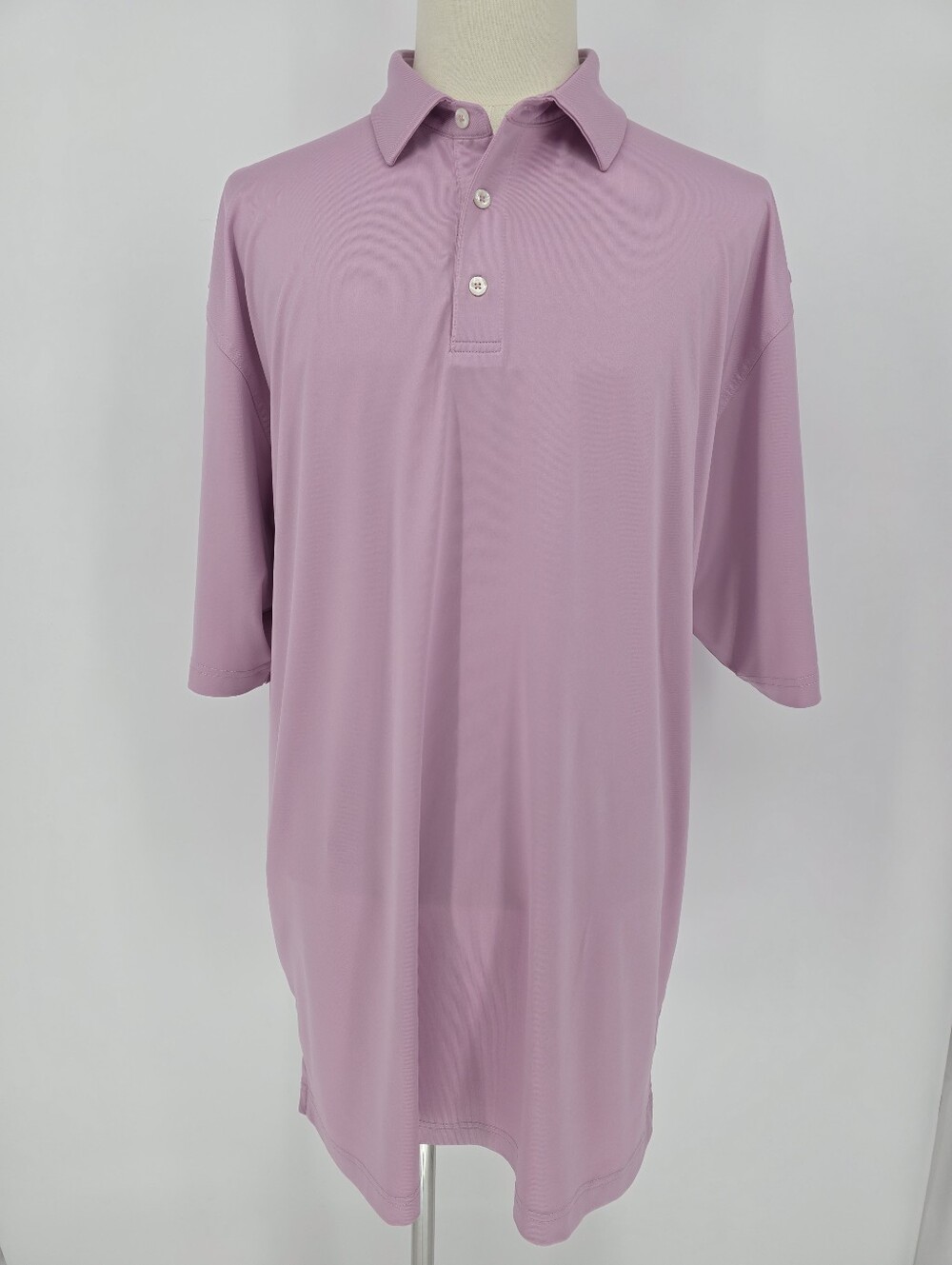 Dunning Golf Polo Shirt Men's XXXL Lavender Performance Stretch Short Sleeve